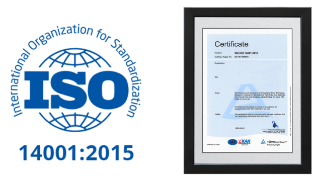 ISO 14000 : 2015 specifies requirements of the environmental managements system to demonstrate its commitment to reduce environmental impact.